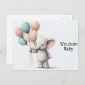 Niedliche Aquarellillustration eines Babyelementar Postkarte (Vorne/Hinten)