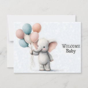 Niedliche Aquarellillustration eines Babyelementar Postkarte