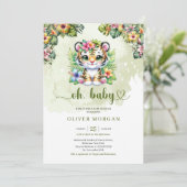 Niedliche Aquarelljungle-Tiger-Blume Einladung (Stehend Vorderseite)