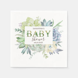 Niedliche Aquarellkaktus Serviette