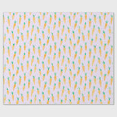 Niedliche Aquarellkarotten lilac Geschenkpapier (Flach)