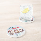 Niedliche Aquarellkatze Weihnachten Weihnachten Getränkeuntersetzer (Seite)