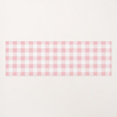 Niedliche Aquarellkatze Workout Rosa Gingham Fitne Yogamatte (Rückseite (Horizontal))