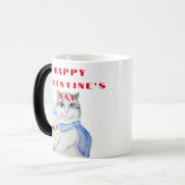 Niedliche Aquarellkatzen am Valentinstag Verwandlungstasse (Vorderseite Links)
