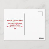 Niedliche Aquarellkatzen feiern Weihnachten Postkarte (Rückseite)