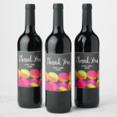 Niedliche Aquarellkunst Moderne Danksagung Weinetikett (Flaschen)