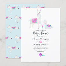 Niedliche Aquarelllama-Kinderdusche