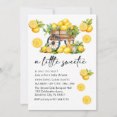 niedliche Aquarelllemon Kinderdusche Einladung (Vorderseite)