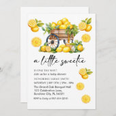 niedliche Aquarelllemon Kinderdusche Einladung (Vorne/Hinten)