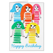 Niedliche Aquarellmädchen Moderne Kunst (Vorne)