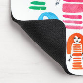 Niedliche Aquarellmädchen Moderne Kunst Mousepad (Ecke)