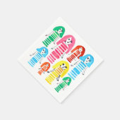 Niedliche Aquarellmädchen Moderne Kunst Serviette (Ecke)