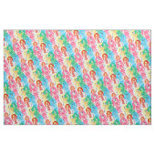Niedliche Aquarellmädchen Moderne Kunst Stoff (Fat Quarter (45,7 x 55,9 cm))