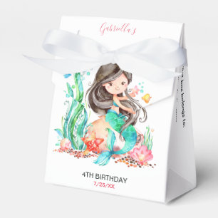 Niedliche Aquarellmaid unter dem Meer Geburtstag Geschenkschachtel