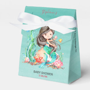 Niedliche Aquarellmaid unter der Meerwasserdusche Geschenkschachtel