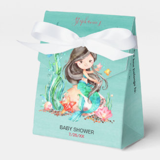 Niedliche Aquarellmaid unter der Meerwasserdusche Geschenkschachtel