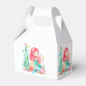 Niedliche Aquarellmaid unter der Meerwasserdusche Geschenkschachtel (Rückseite)