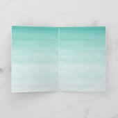 Niedliche Aquarellmaid unter der Meerwasserdusche Karte (Innenseite)