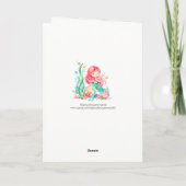 Niedliche Aquarellmaid unter der Meerwasserdusche Karte (Rückseite)