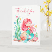 Niedliche Aquarellmaid unter der Meerwasserdusche Karte (Gelbe Blume)