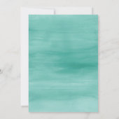 Niedliche Aquarellmaid unter der Meerwasserdusche Karte (Rückseite)