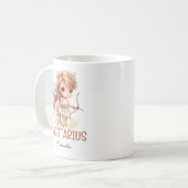 Niedliche Aquarellmalerei Sagittarius Zodiac Kaffeetasse (Vorderseite Links)