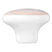 Niedliche Aquarellmalerei Seefischerei Keramikknauf (Seitenansicht)