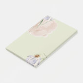 Niedliche Aquarellmalerei Weiche grüner Hintergrun Post-it Klebezettel (angewinkelt)