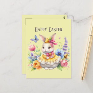 Niedliche Aquarellmeldung Ostern Postkarte