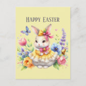 Niedliche Aquarellmeldung Ostern Postkarte (Vorderseite)