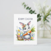 Niedliche Aquarellmeldung Ostern Postkarte (Stehend Vorderseite)