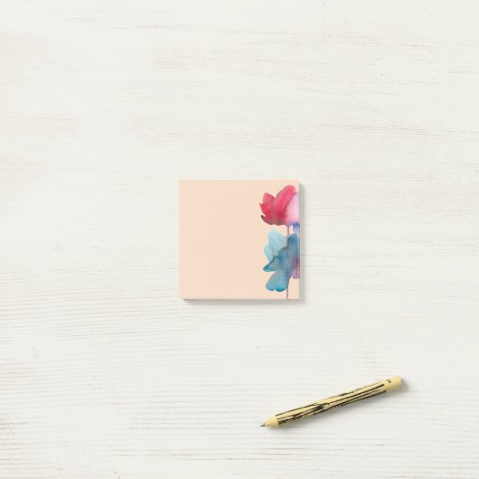 Niedliche Aquarellmesse Post-it Klebezettel (Auf Schreibtisch)