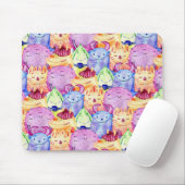 Niedliche Aquarellmonster Mousepad (Mit Mouse)