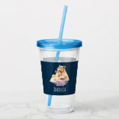 Niedliche Aquarellmütter Acryltrinkbecher (Rückseite)