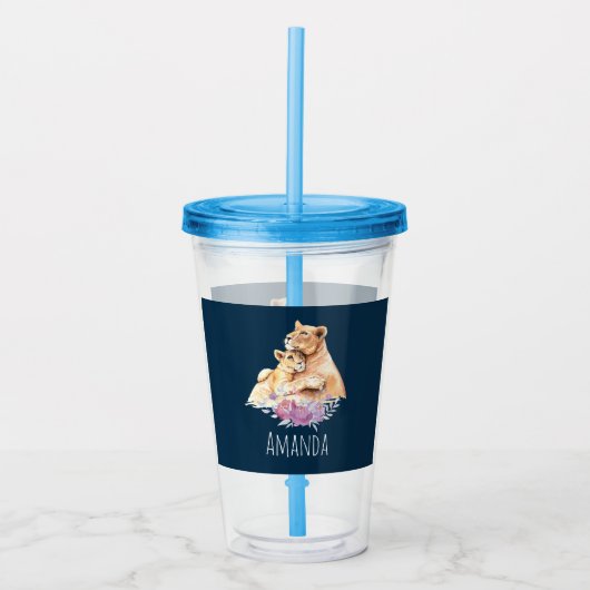 Niedliche Aquarellmütter Acryltrinkbecher (Vorderseite)