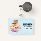 Niedliche Aquarellmütter Ausweis (Vorderseite mit Rechteck)