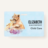 Niedliche Aquarellmütter Ausweis (Rückseite)