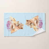 Niedliche Aquarellmütter Badhandtuch Set (Handtuch)