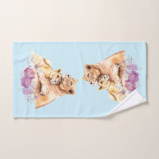 Niedliche Aquarellmütter Badhandtuch Set (Handtuch)