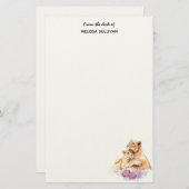 Niedliche Aquarellmütter Briefpapier (Vorne/Hinten)