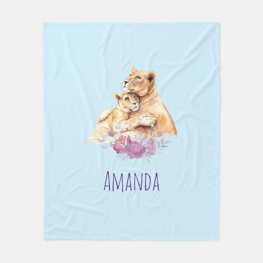 Niedliche Aquarellmütter Fleecedecke (Vorderseite)