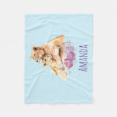 Niedliche Aquarellmütter Fleecedecke (Vorderseite)