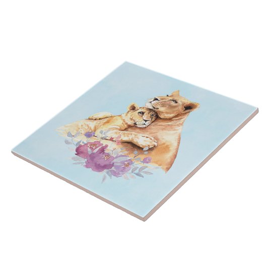 Niedliche Aquarellmütter Fliese (Seite)