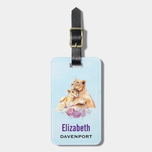 Niedliche Aquarellmütter Gepäckanhänger (Vorderseite vertikal)