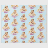 Niedliche Aquarellmütter Geschenkpapier (Flach)