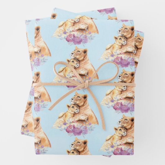 Niedliche Aquarellmütter Geschenkpapier Set (Beispiel)