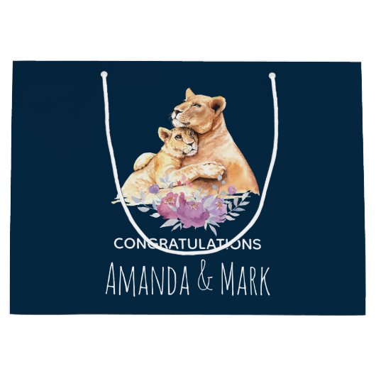 Niedliche Aquarellmütter Große Geschenktüte (Vorderseite)