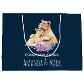 Niedliche Aquarellmütter Große Geschenktüte (Rückseite)