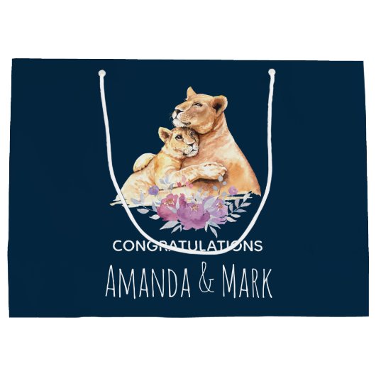 Niedliche Aquarellmütter Große Geschenktüte (Rückseite)