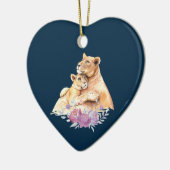 Niedliche Aquarellmütter Keramik Ornament (Links)